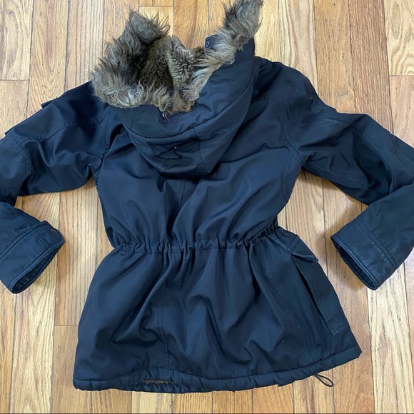 SAM S13 Black Faux Fur Lined Anorak Jacket XL - Picture 11 of 13